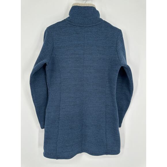 KUHL Alaska Long Coat Sweater Sherpa Lined Full Zip Funnel Neck Fleece Jacket - Picture 8 of 12